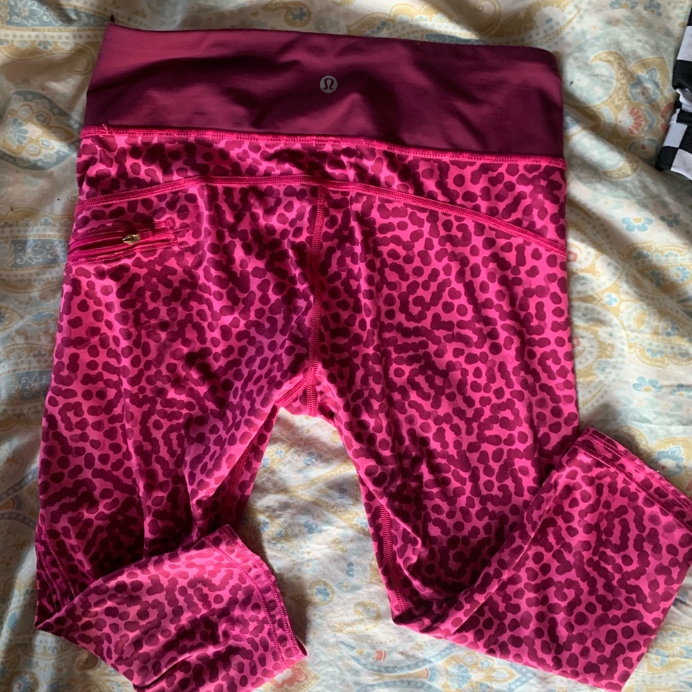 Pink Patterned Lululemon leggings
